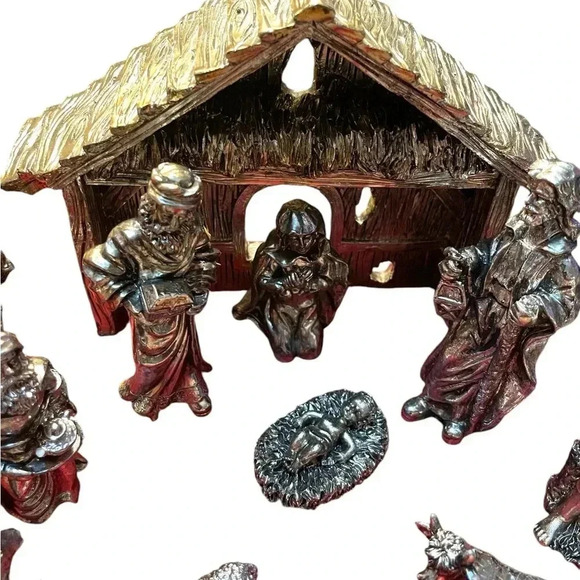 International Silver Co 11 Pc Nativity Set Christmas Decor offers welcome - Picture 6 of 9